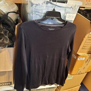 NEW !Charter Club Pima Cotton Sweater Women Navy Blue Size M